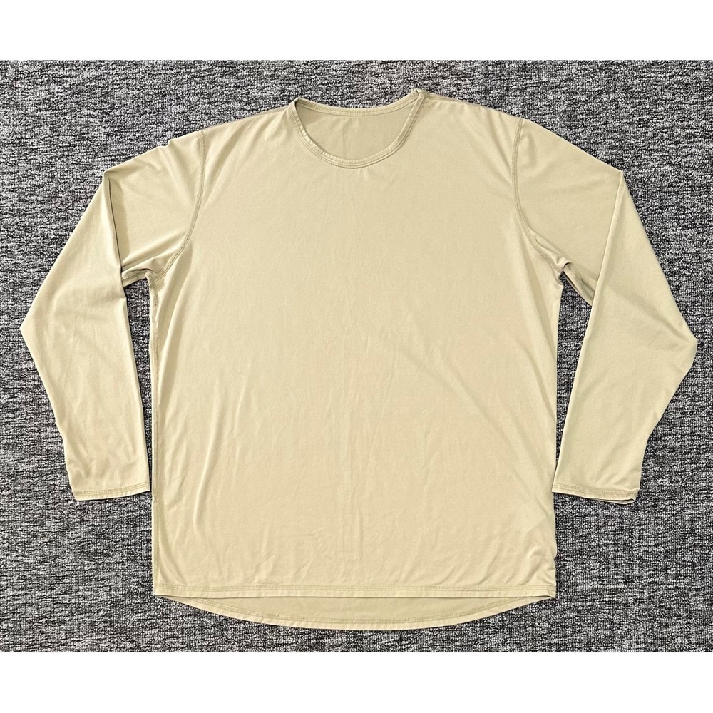 Polartec Base Layer Tactical Military Cold Weather Mens M Tan Long Sleeve Shirt